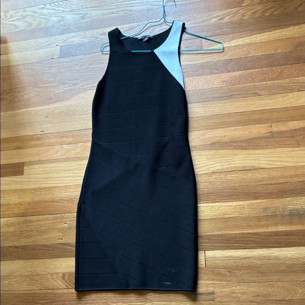 Armani Exchange Black & white Gray Sleeveless Bodycon Dress size M